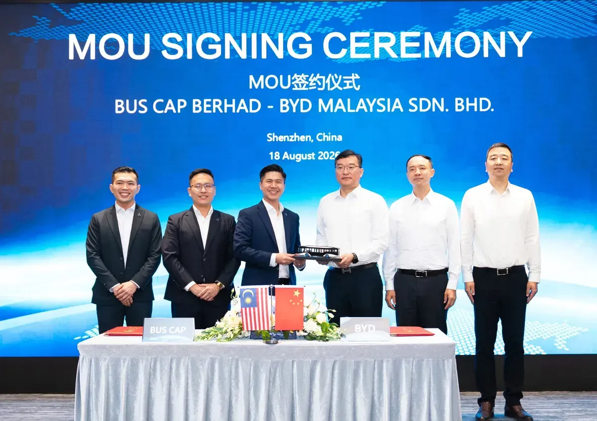 BYD Malaysia, Bus Cap sign MoU for EV bus assembly