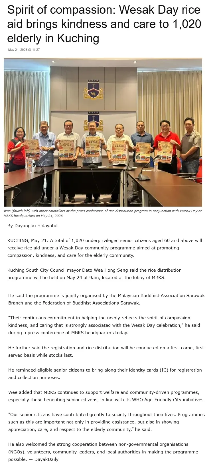 Sarawak Council Brings Bidayuh Customary Law to Diaspora